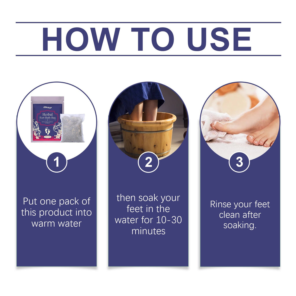 Herbal Foot Bath Pack Wormwood Extract Foot Soak Pack Gentle Foot Bath