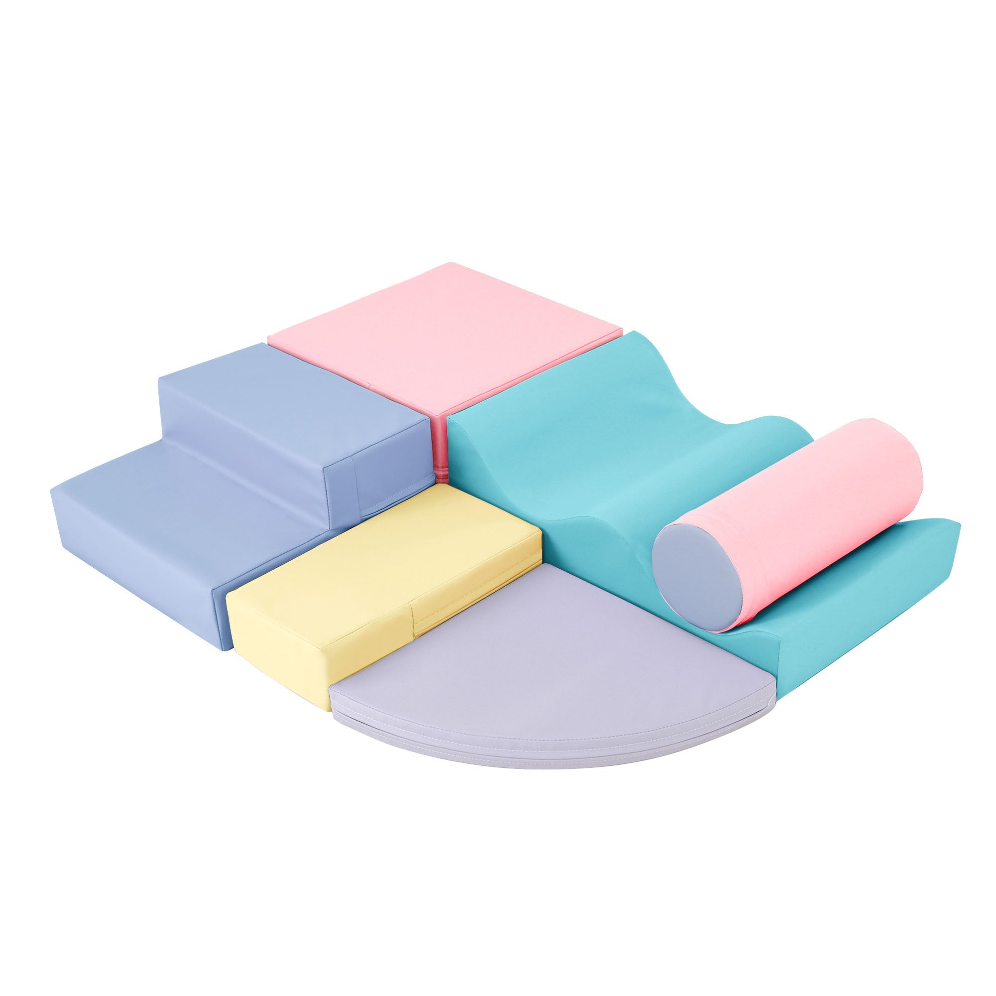 Soft Climb and Crawl Foam Playset 6 in 1, Soft Play Equipment Climb and Crawl Playground for Kids,Kids Crawling and Climbing Indoor Active Play Structure