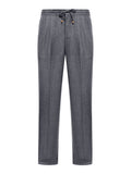 Brunello Cucinelli Men Wool Trousers With Pleats