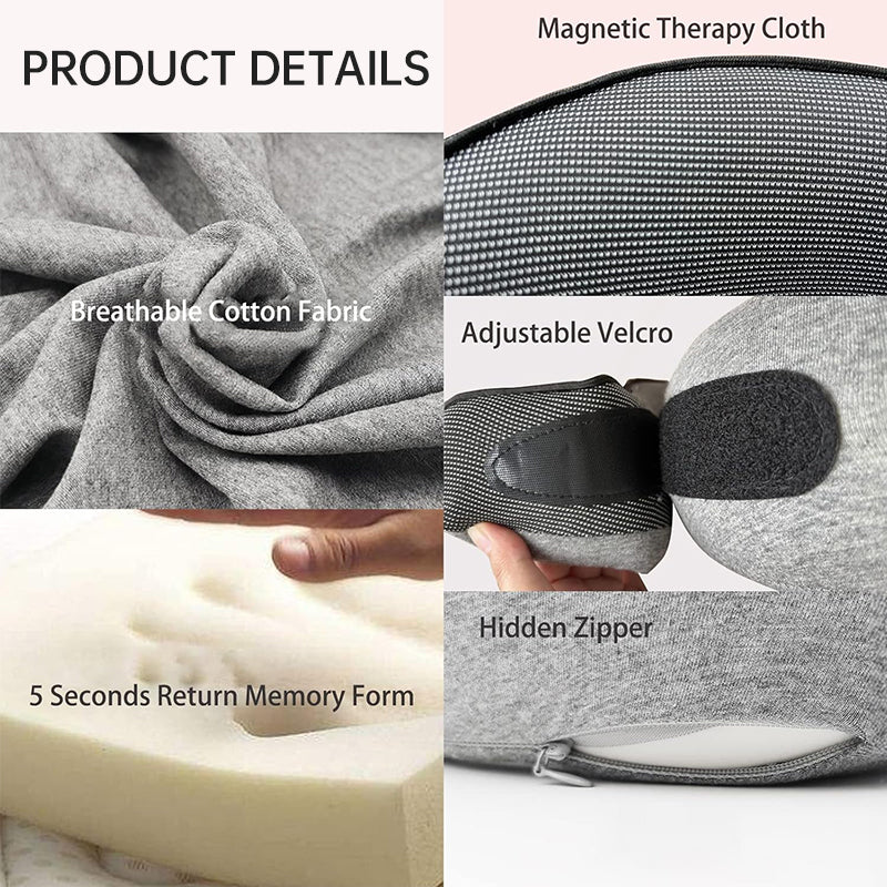 Memory Foam Neck Travel Pillow: Soft, 360° Head Support, for Home, Plane & Car