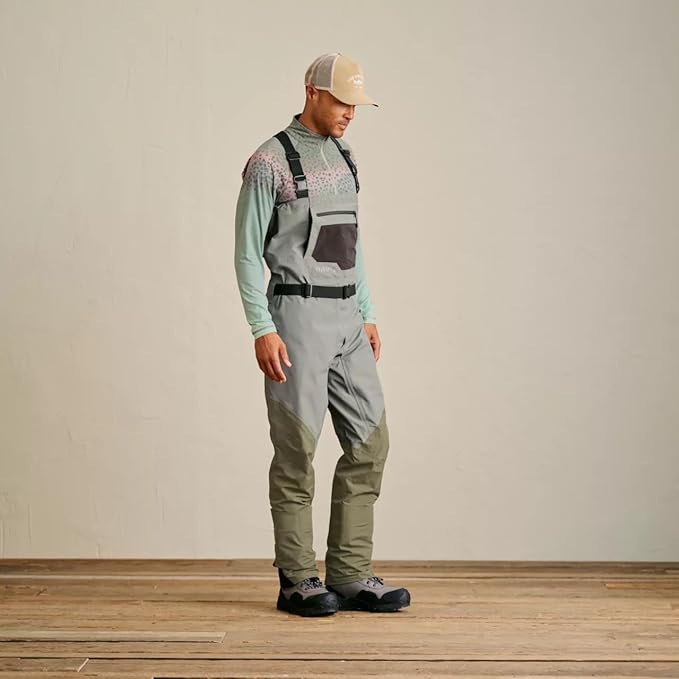Orvis Clearwater Chest Waders for Men - Waterproof Fly Fishing Waders with Neoprene Booties External Storage Pocket Stone - X-Large Short