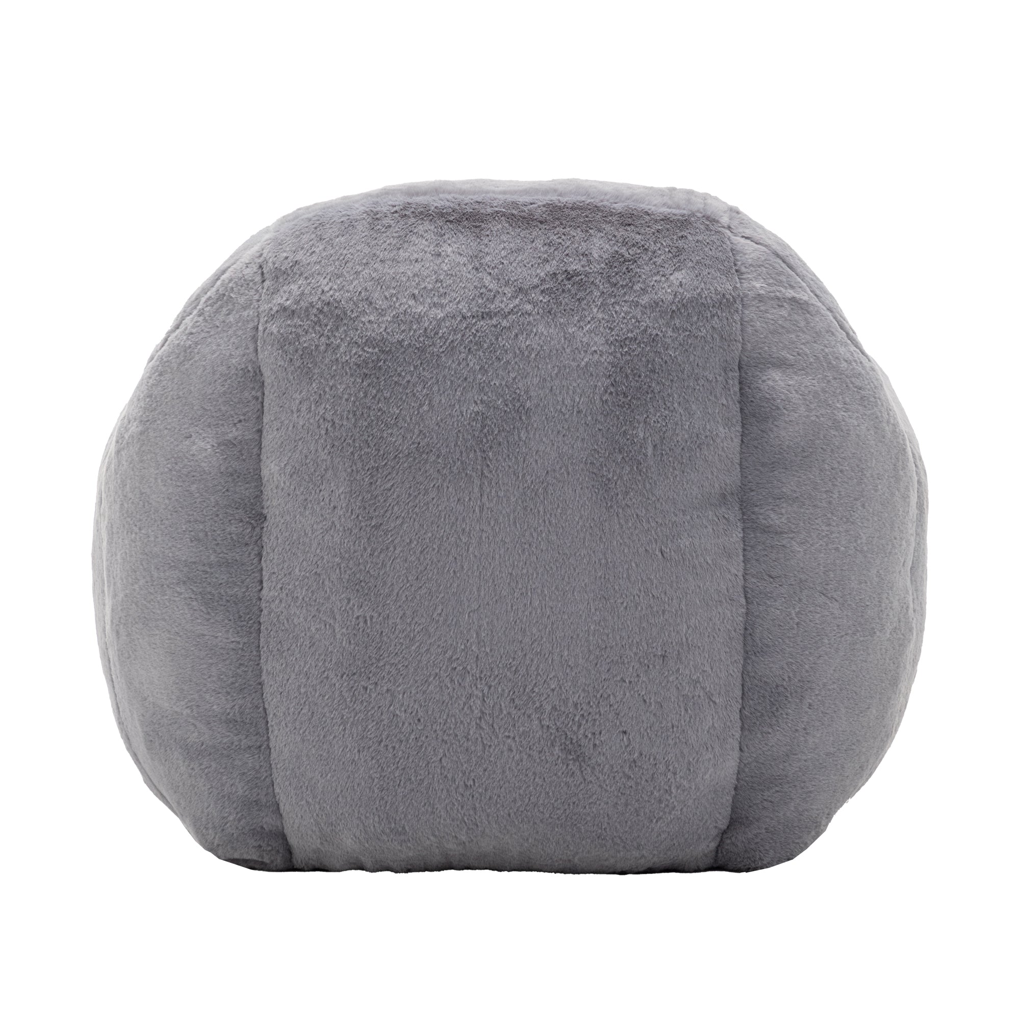 Bean Bag Chair, Comfy Bean Bag Sofa with Back Support, Faux Fur Bean Bag Chair for Adults and Kids, Stuffed Floor Sofa for Living Room, Bedroom, Apartment, Grey