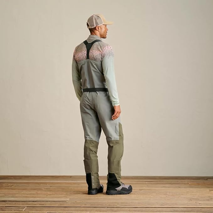Orvis Clearwater Chest Waders for Men - Waterproof Fly Fishing Waders with Neoprene Booties External Storage Pocket Stone - X-Large Short