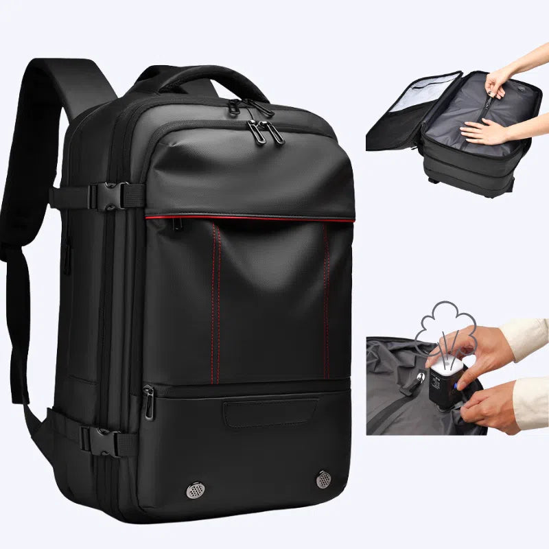 Men's Backpack Business Travel Backpack Large Capacity Expansion Multifunctional Vacuum Compression Backpack for Men