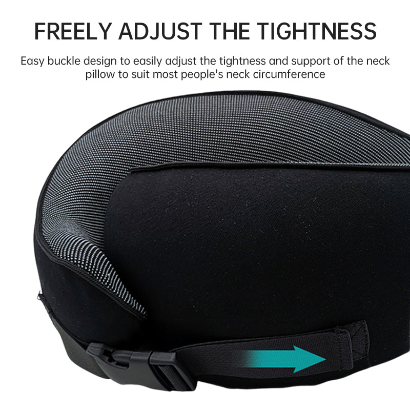 Memory Foam Neck Travel Pillow: Soft, 360° Head Support, for Home, Plane & Car