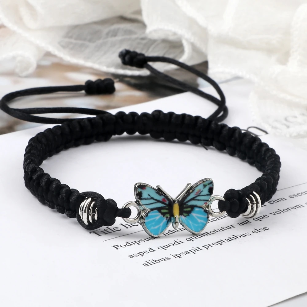 BUTTERFLY CHARM BRACELET (ADJUSTABLE)