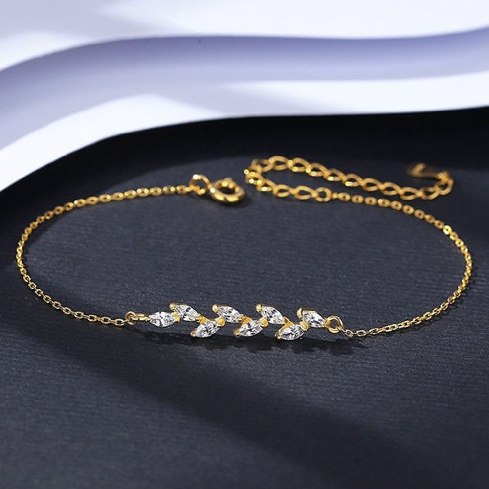 CRYSTAL LEAVES BRACELET (ADJUSTABLE)