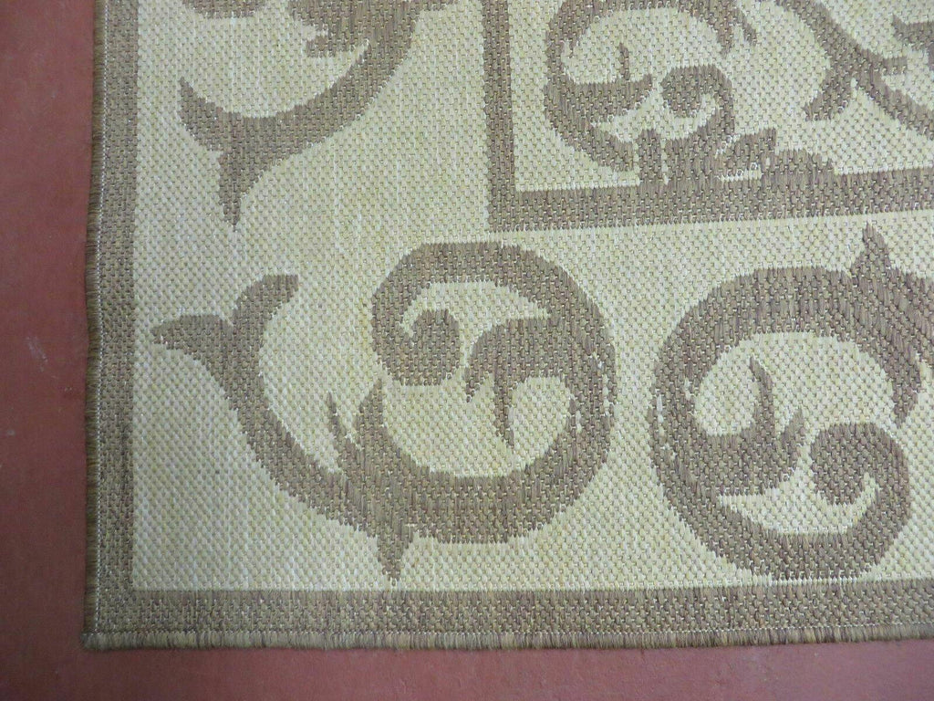 5' X 7' Machine Made Natural Fiber Jute Kilim Two Sided Rug Carpet Flat Weave Contemporary Design