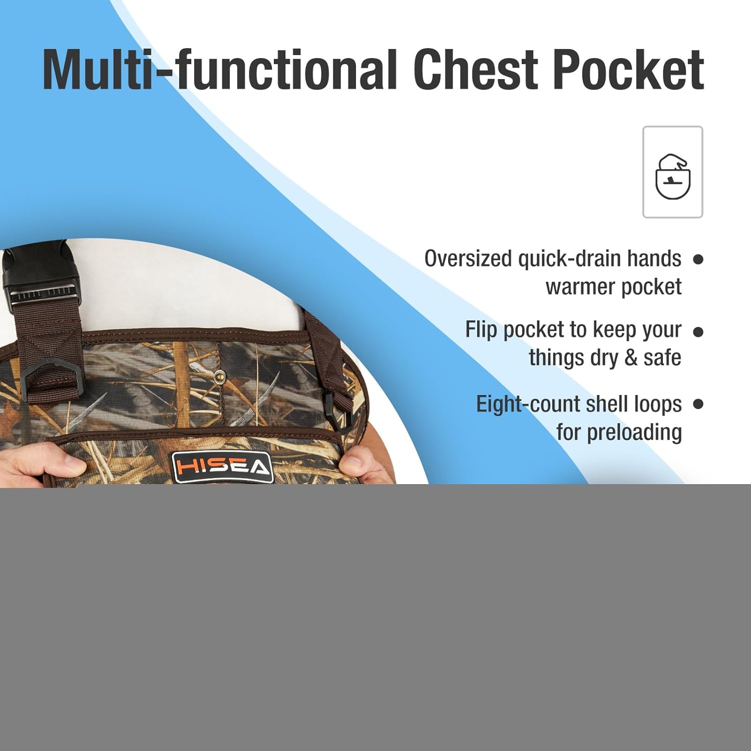 HISEA Hunting Waders Neoprene Chest Waders for Men with 800G Insulated Boots Waterproof Neoprene Bootfoot Waders