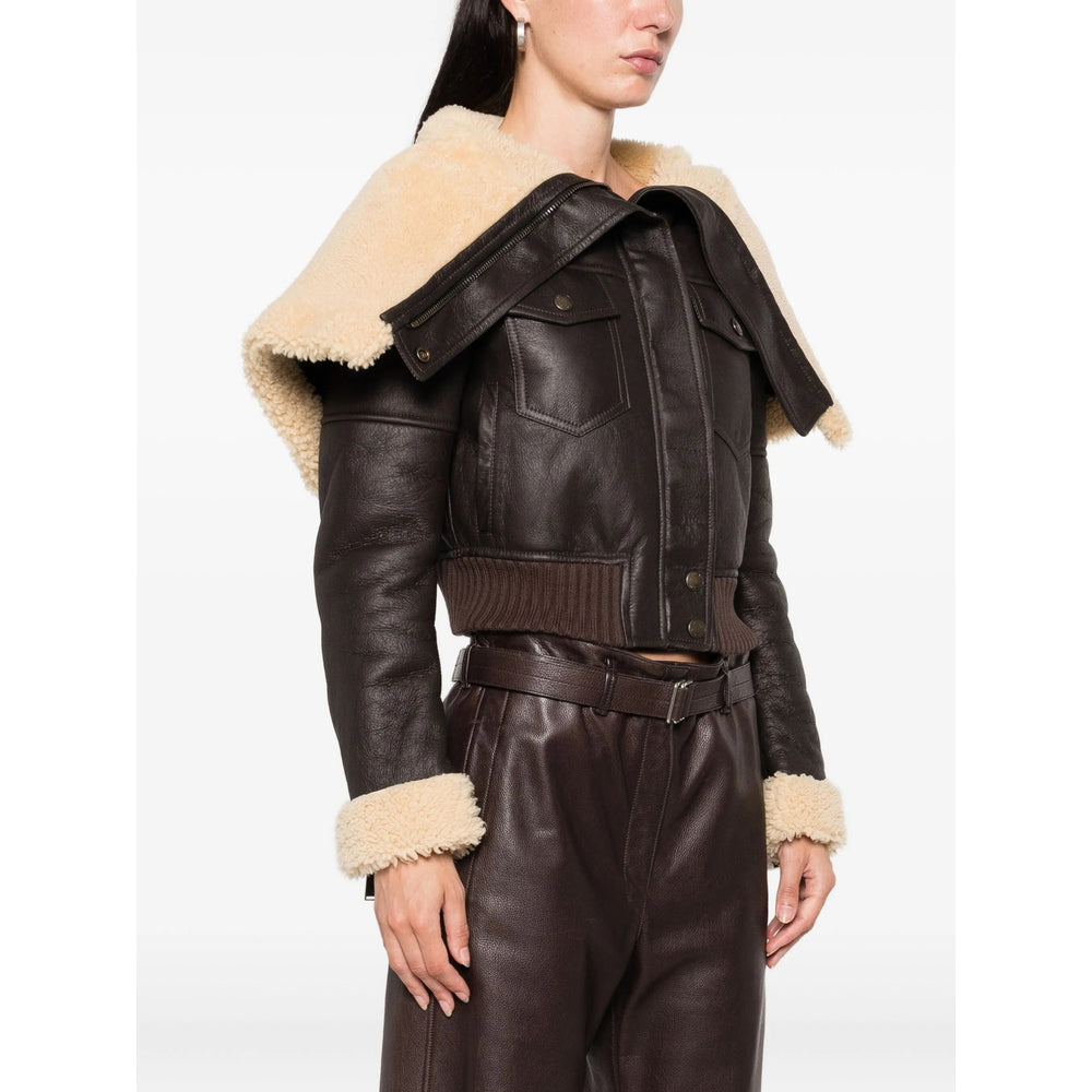 Alexander Mcqueen Brown Jackets - Leather Jackets Women