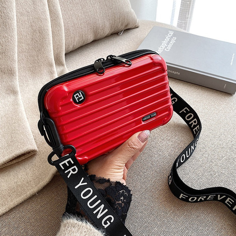 PC hard shell toiletry bag 7-inch shoulder crossbody bag hand storage bag suitcase small bag