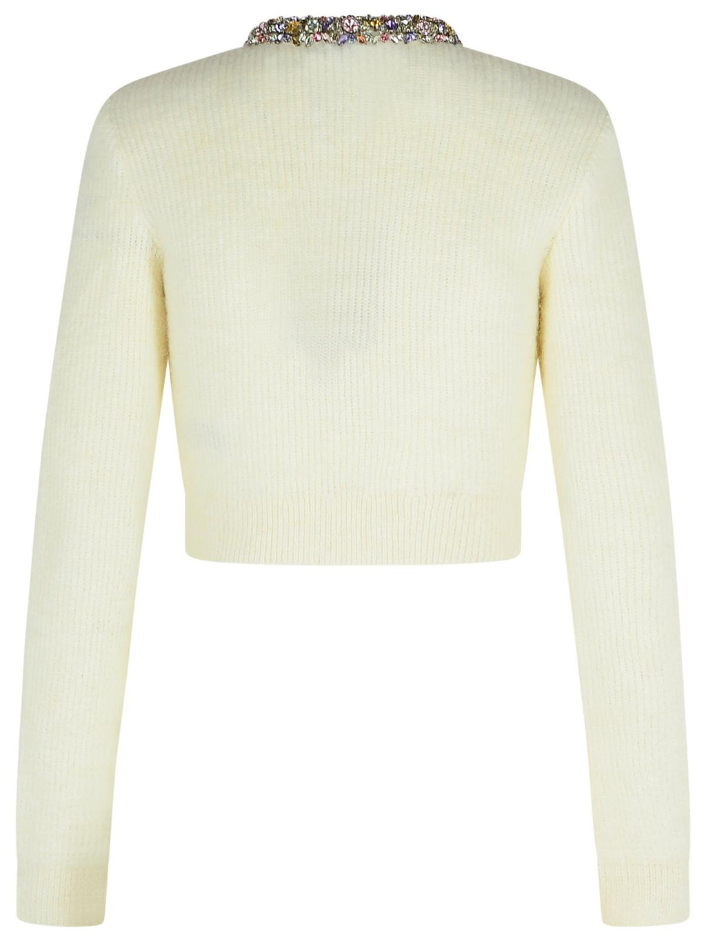 Self Portrait Cream Alpaca Blend Cardigan Women