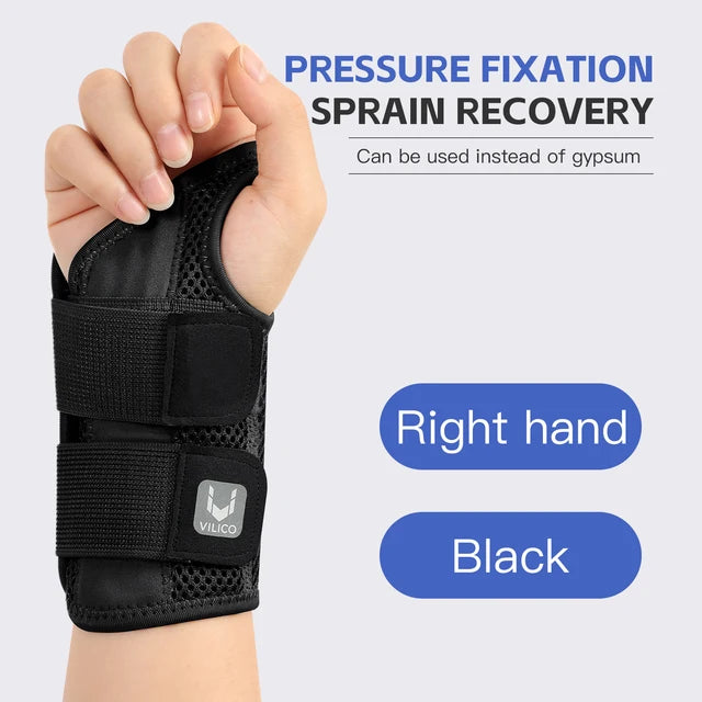 Wrist guard tendon sheath with adjustable double straps thin wrist strap