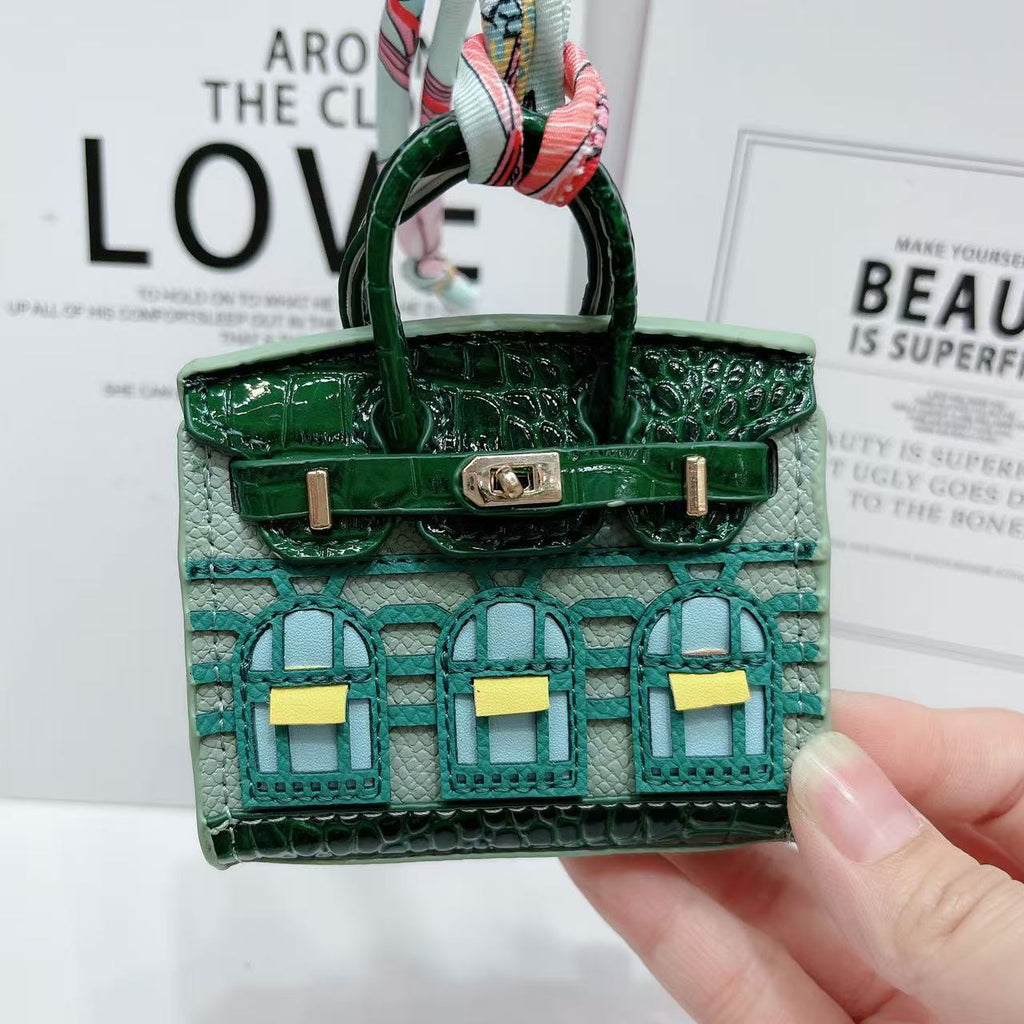 Small house bag mini window pendant headphone bag lipstick car key backpack backpack decoration