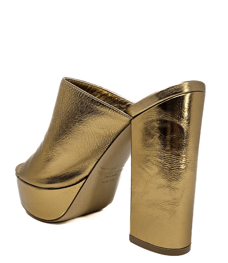 Marilu Gold Open Toe Platform Sandal