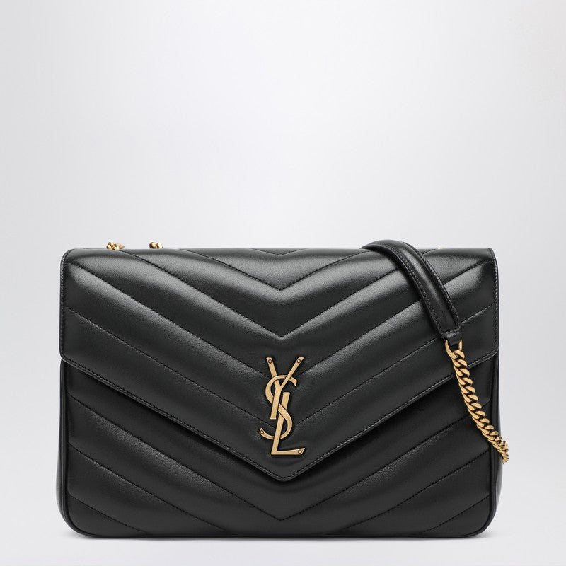 Saint Laurent Loulou Large Bag Black In Leather Women