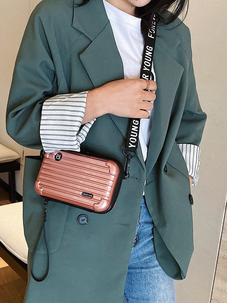 PC hard shell toiletry bag 7-inch shoulder crossbody bag hand storage bag suitcase small bag