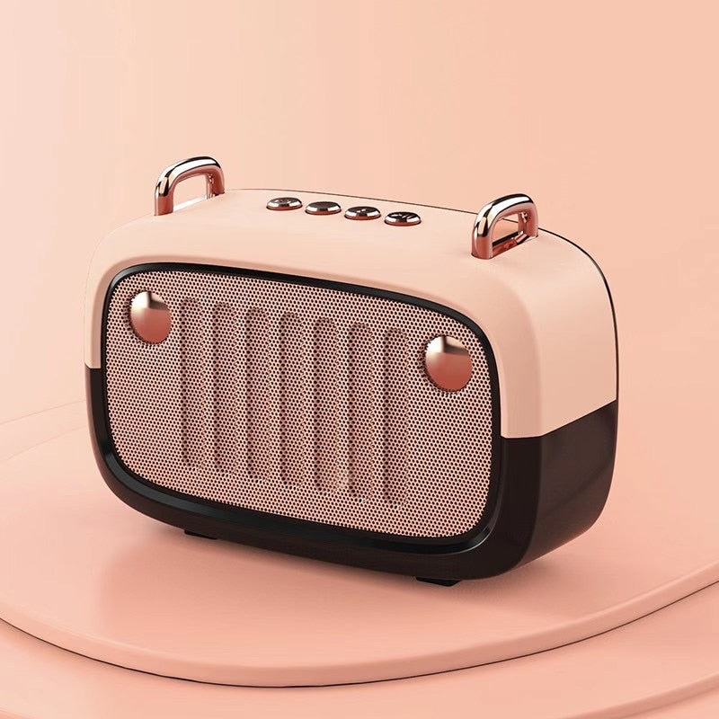 Cool Vintage Portable Bluetooth V5.0 Speaker Long Worktime Outdoor Loudspeaker Support TF Card/U Disk/FM Wireless Subwoofer