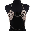 Jewelry Bikini Crystal Rhinestone Sexy Chest Necklace Trendy Female Geometric Abstract Diamond Body Cha Accessories