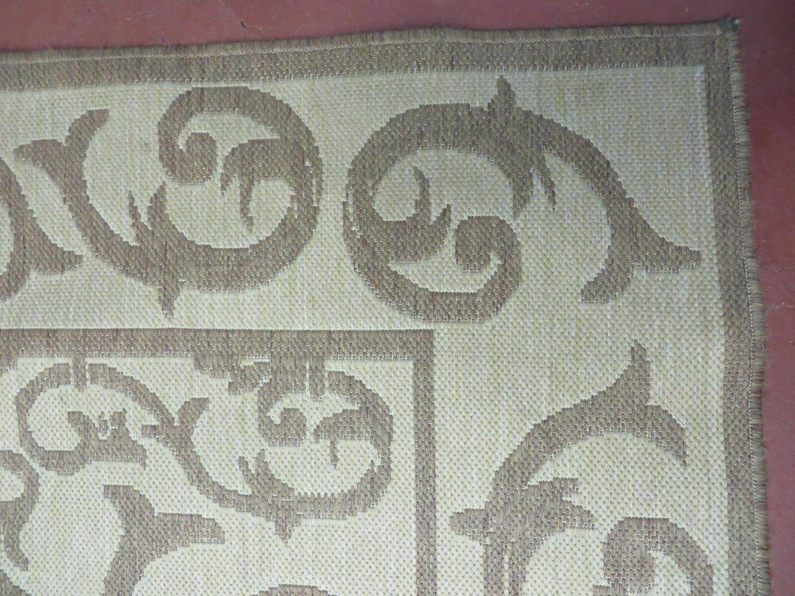 5' X 7' Machine Made Natural Fiber Jute Kilim Two Sided Rug Carpet Flat Weave Contemporary Design