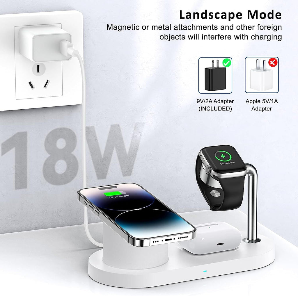 MagSafe magnetic suction three-in-one suitable for Apple mobile phone 15w wireless charging