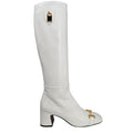 White Tall Lock Boot