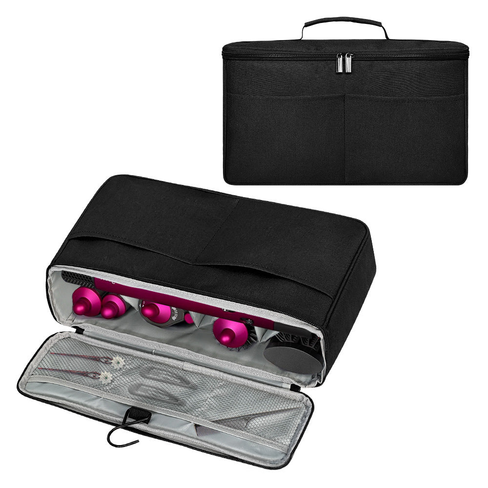 travel storage bag compatible with Dyson Airwrap Styler, a portable organizer with multi-pockets for hair curler and attachments