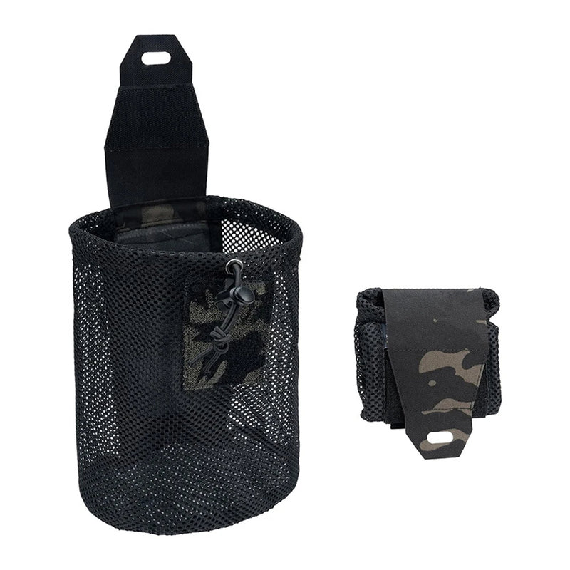 Tactical Dump Pouch Foldable High Capacity Nylon Mesh MOLLE Belt Compatible Lightweight Durable
