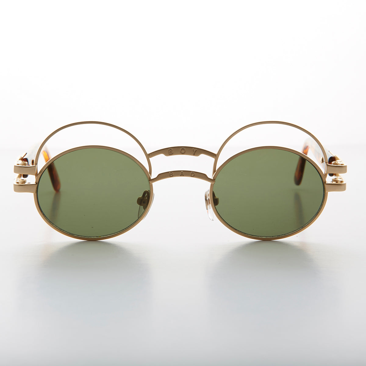 Futuristic Oval Sunglass with Double Eyelid - Ace