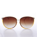 Round Large Women's Clear Frame 80s Vintage Sunglass - April