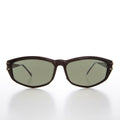 Rectangular Sunglass with Art Deco Etched Temples - Arizona