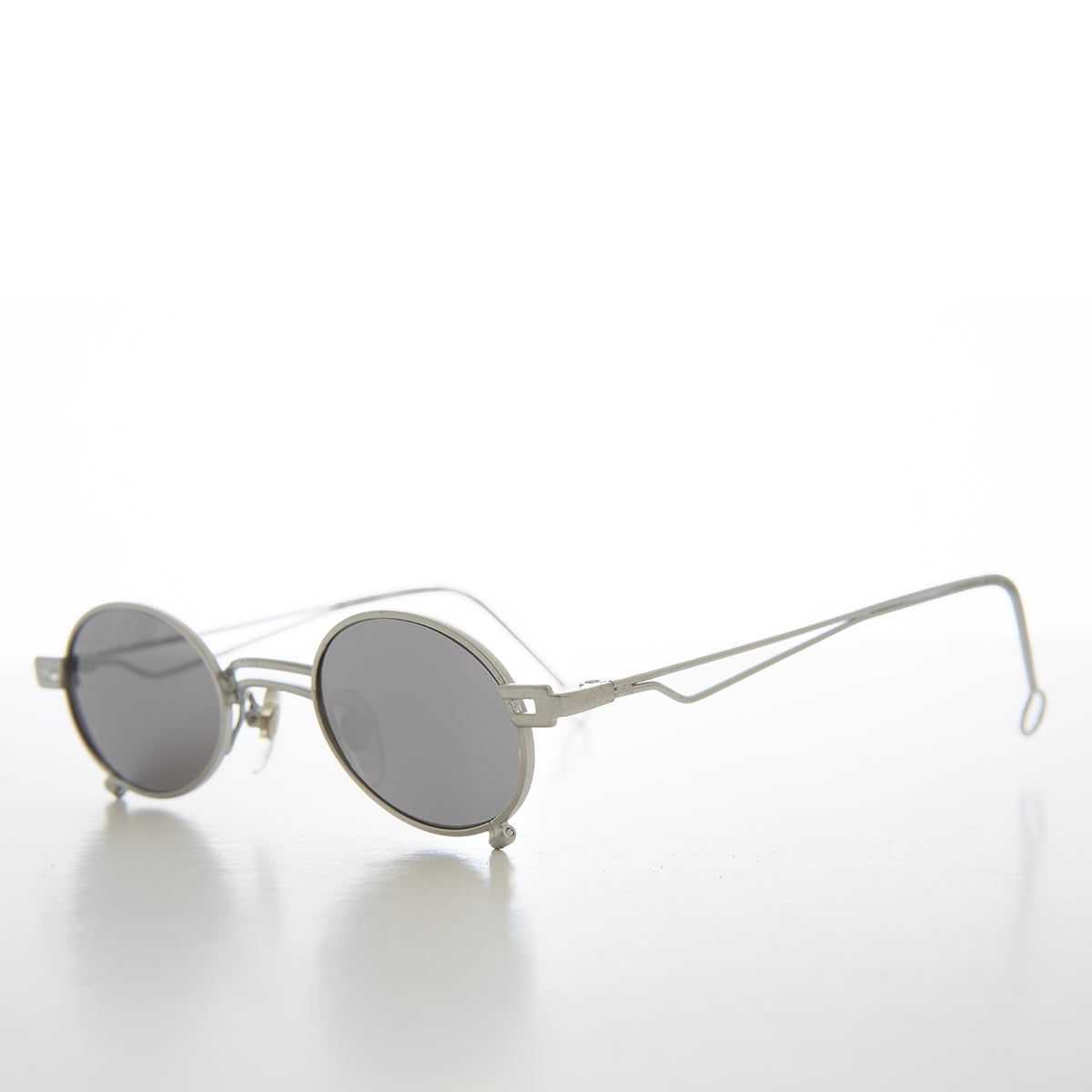 Small Oval 90s Full Metal Steampunk Sunglasses - Azari