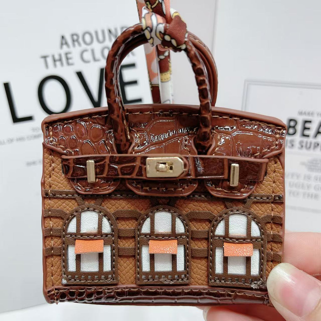 Small house bag mini window pendant headphone bag lipstick car key backpack backpack decoration