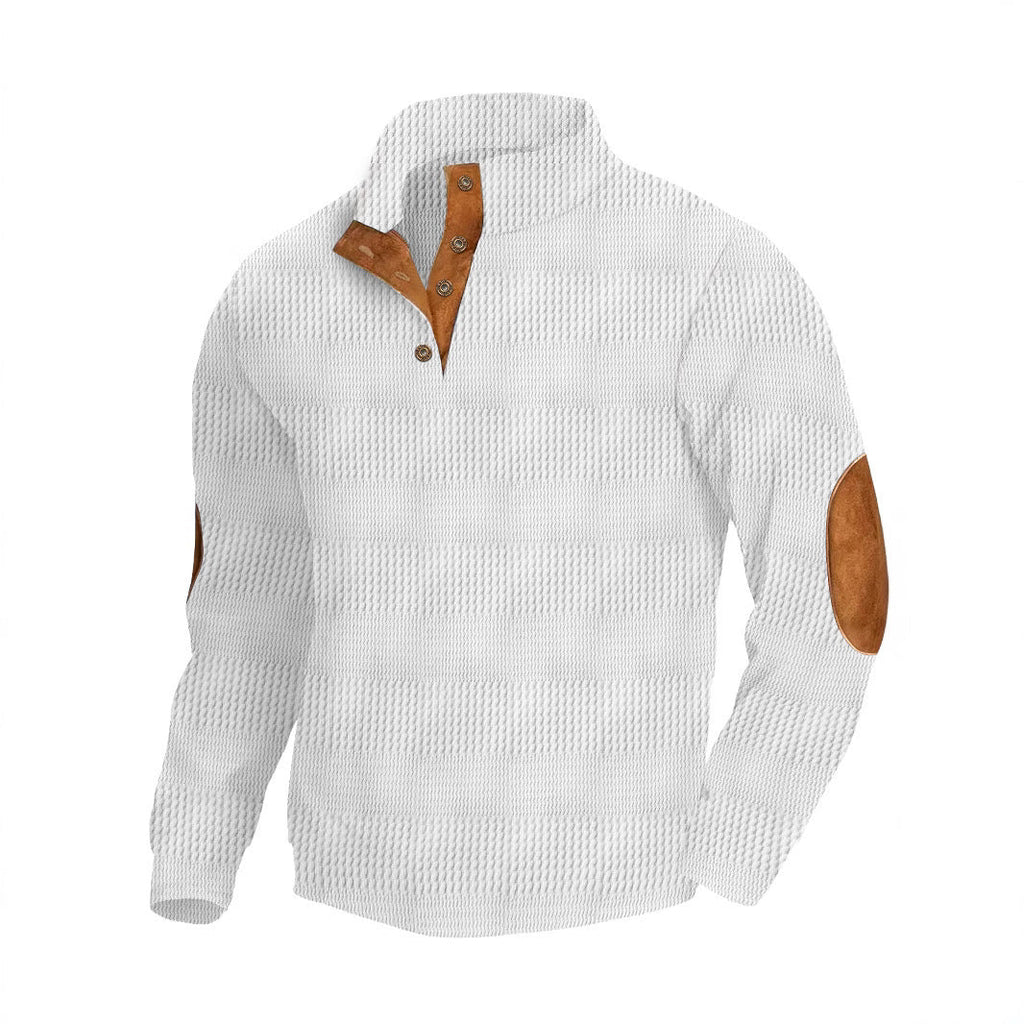 Long sleeved jacquard hoodie with fleece insulation and tactical pullover for training