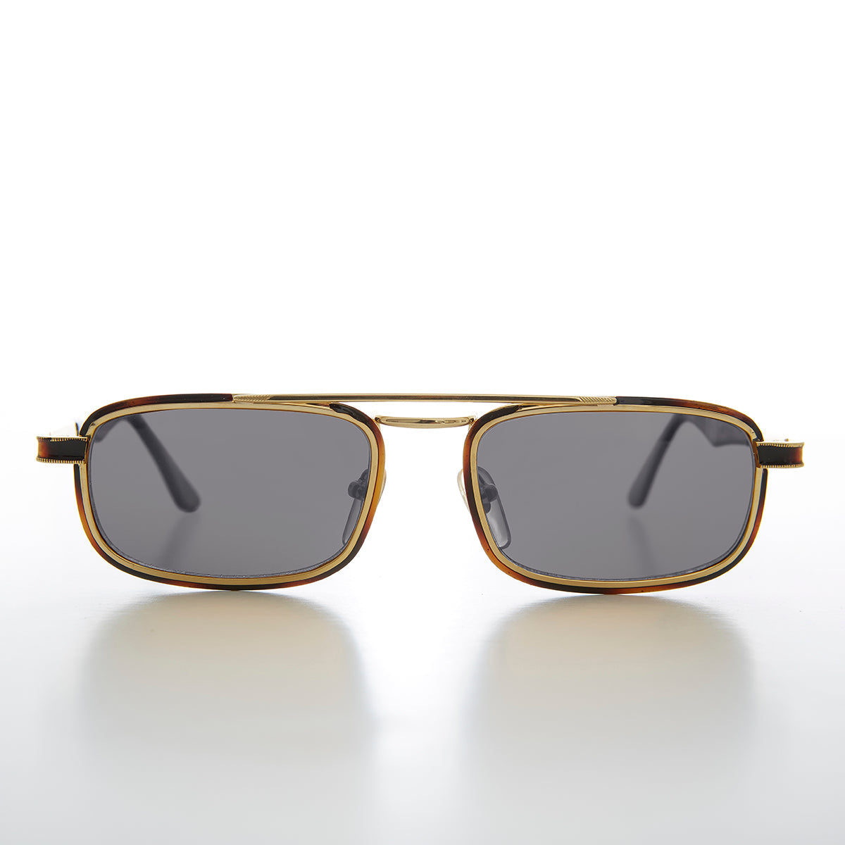 Gold Rectangular 80s Aviator Sunglass - Beau