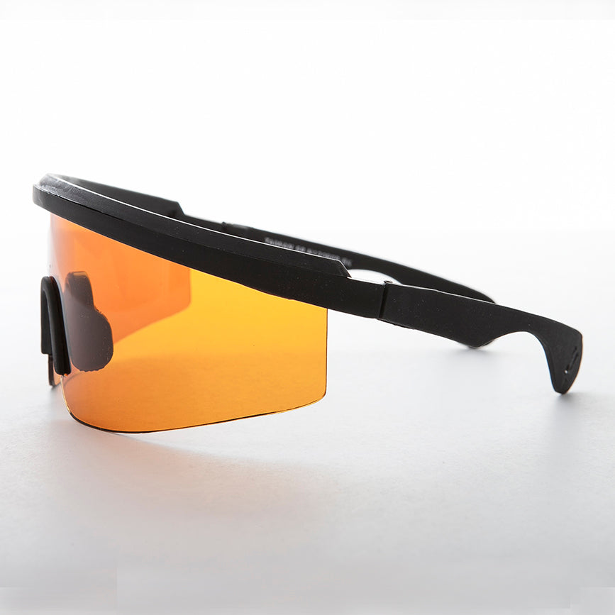 Kids Size Wrap Sunglass with Blue Blocking Amber Lens - Little Bolt