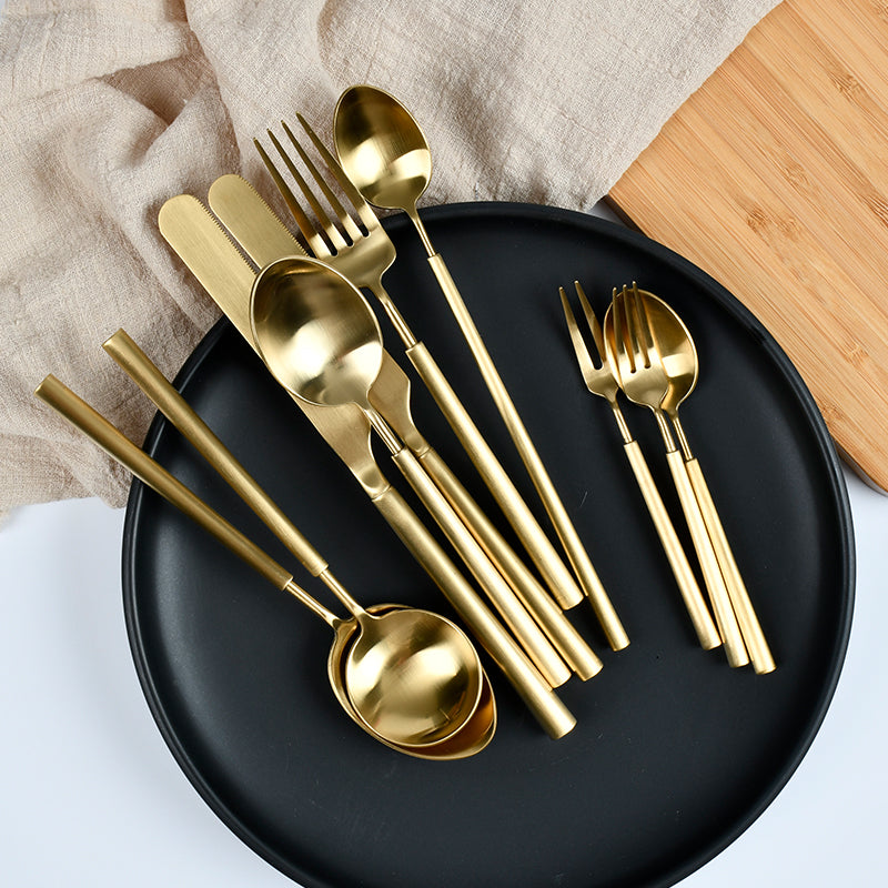 Barton Luxury Gold Cutlery Set | 3CARATS