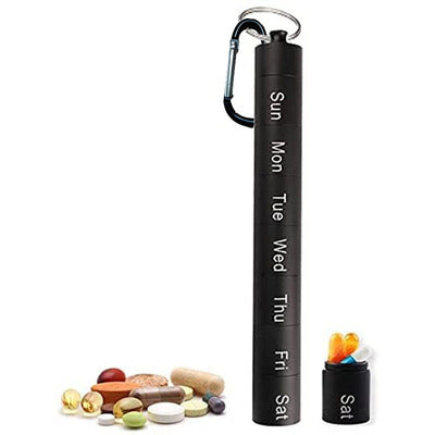 Sealed Waterproof 7 Days Split Aluminum Alloy Metal Medicine Box