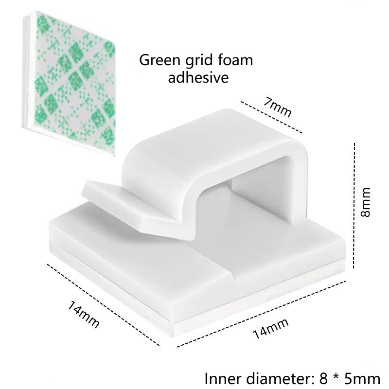 Wire fixing clip adhesive R-type wiring buckle for cable storage without punching holes bundle wire compression clip