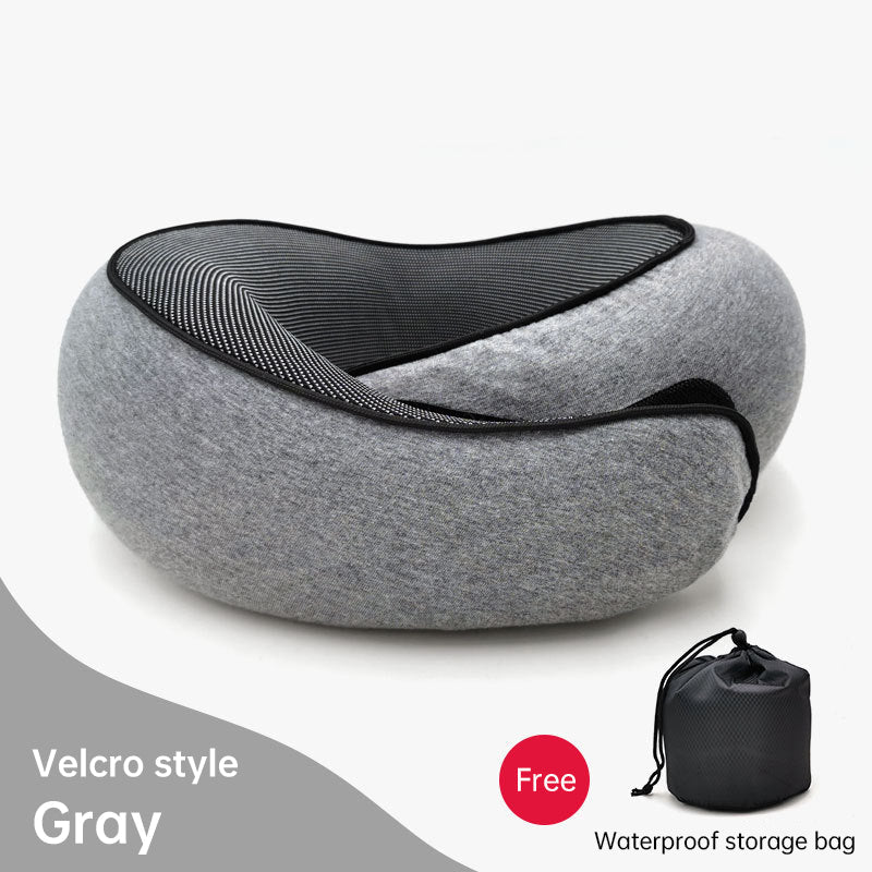 Memory Foam Neck Travel Pillow: Soft, 360° Head Support, for Home, Plane & Car