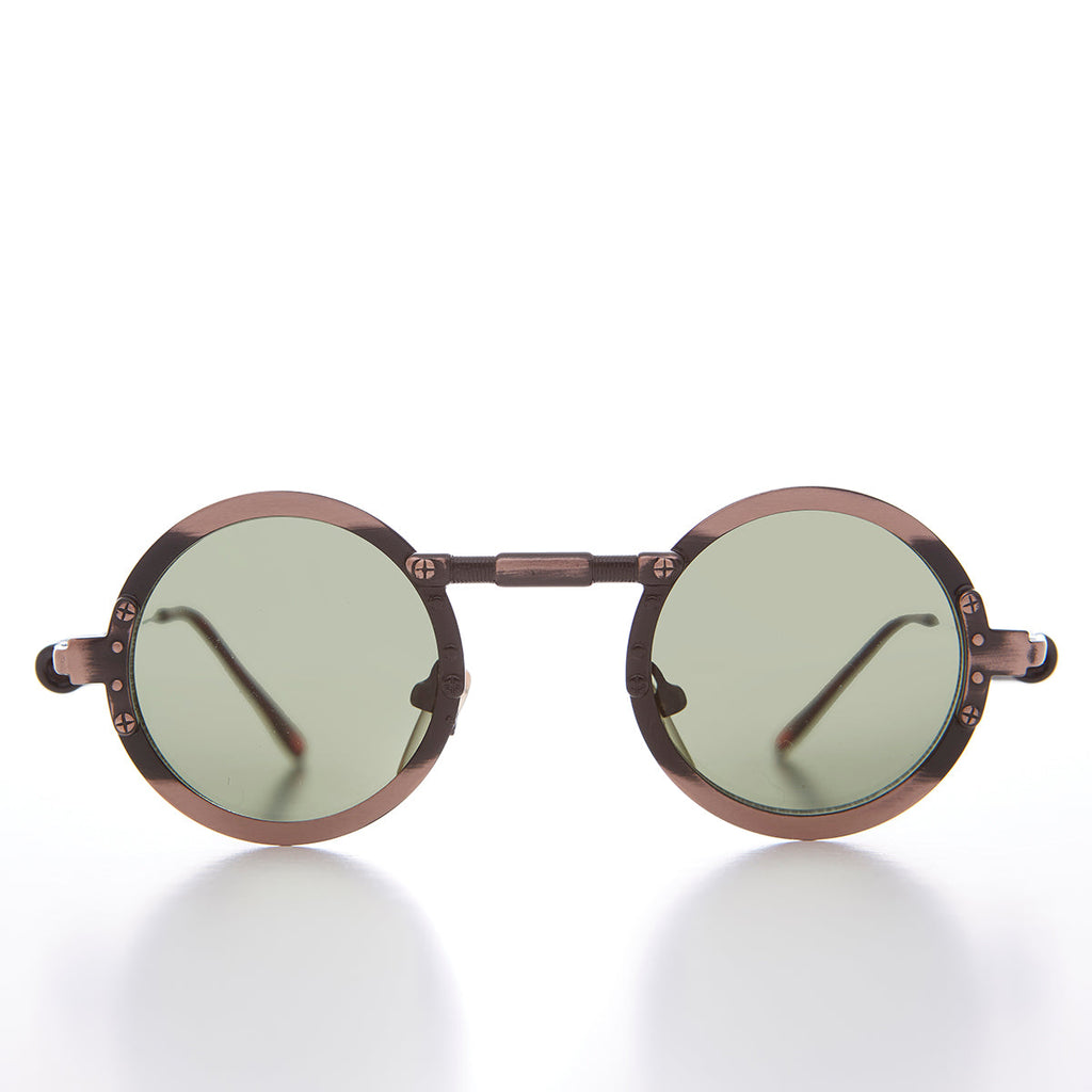 Round Industrial Steampunk Vintage Sunglass - Callum