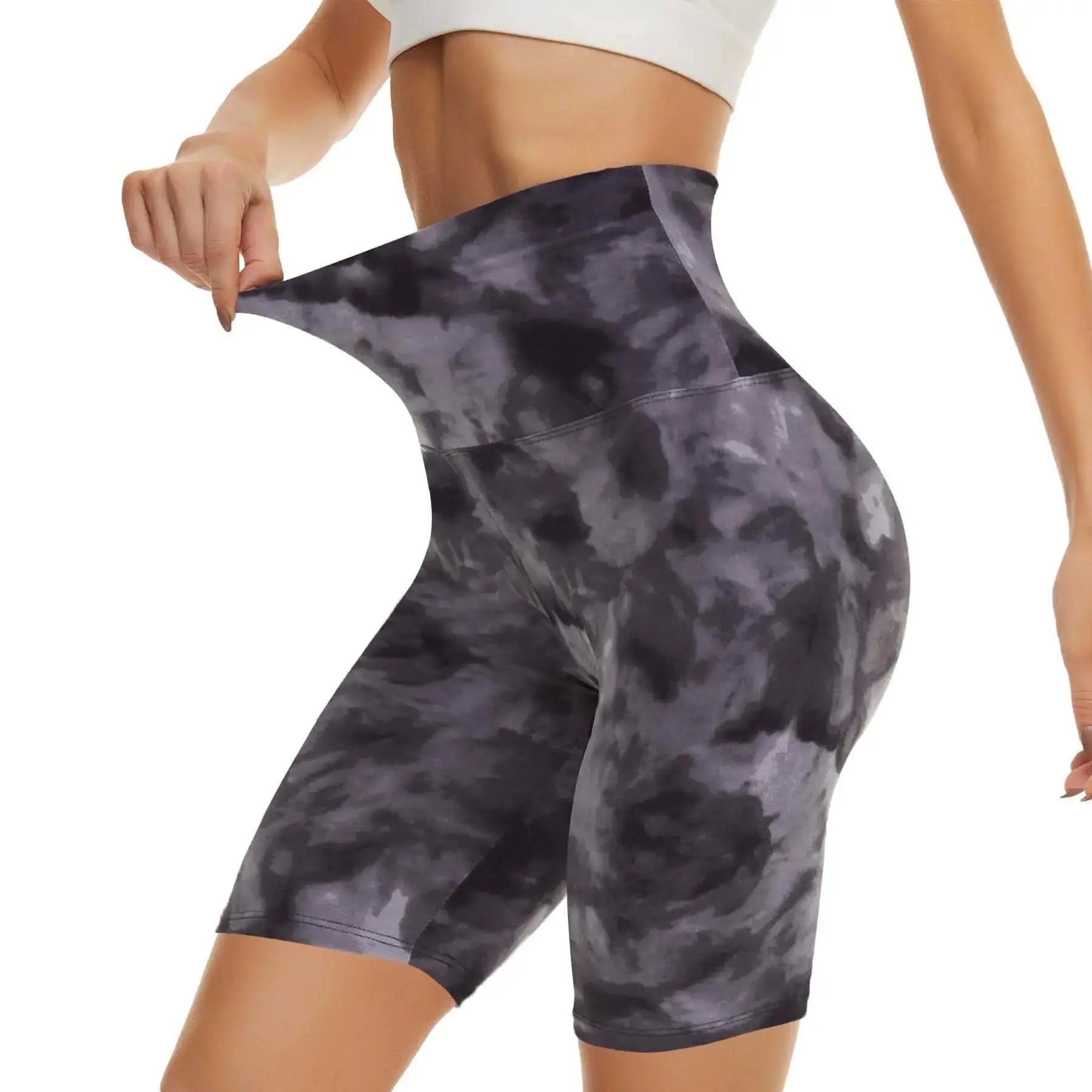 CAMPSNAIL Workout Biker Shorts for Women - High Waisted Tummy Control Spandex Booty Volleyball Shorts for Yoga & Dance