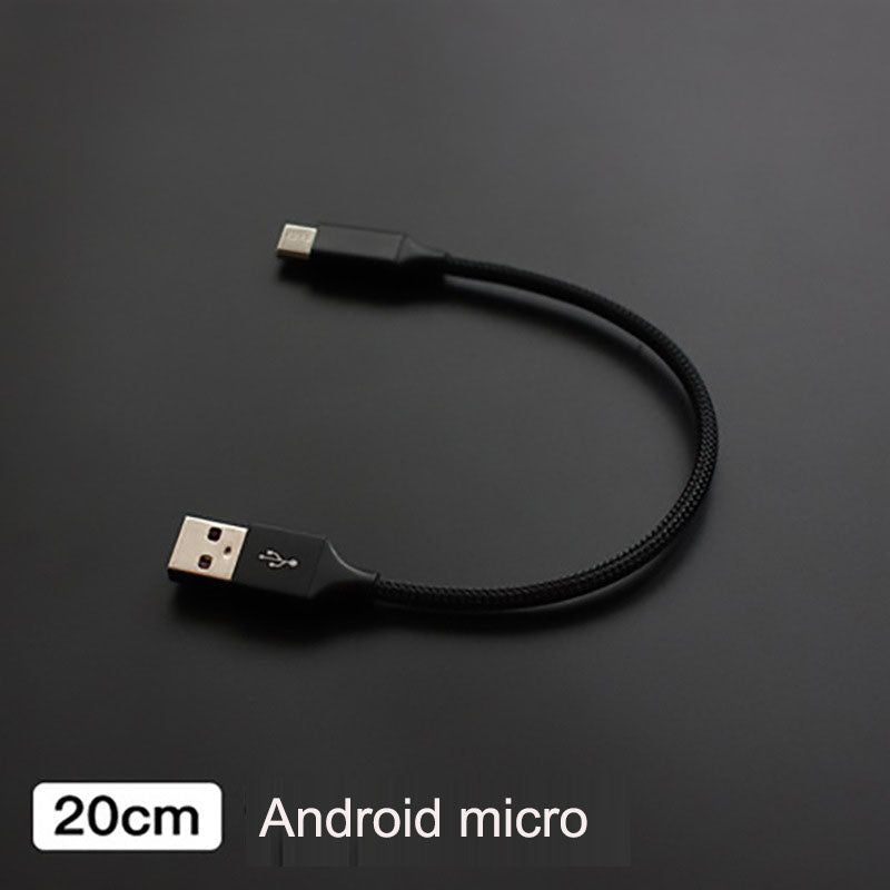 Suitable for Apple phone power bank Type-C Android short line power bank short line dual color charging cable