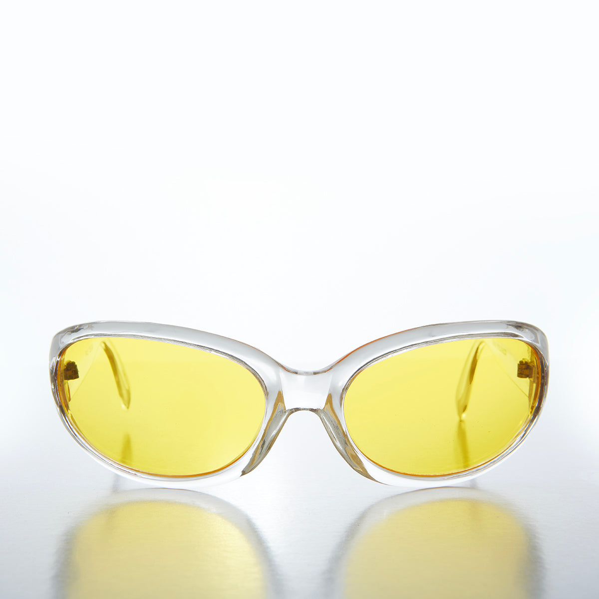 Wrap Around Yellow Lens Vintage Sunglasses - Chong