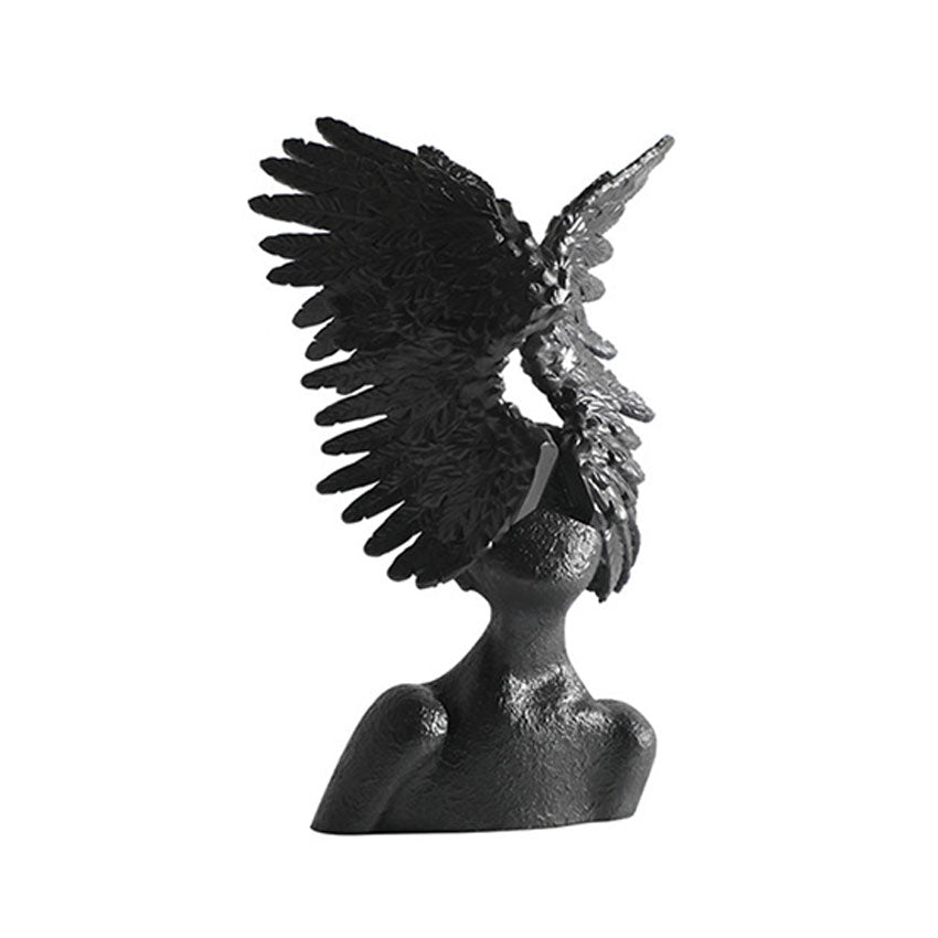 Celestial Grace – Abstract Angel Wings Resin Sculpture | 3CARATS