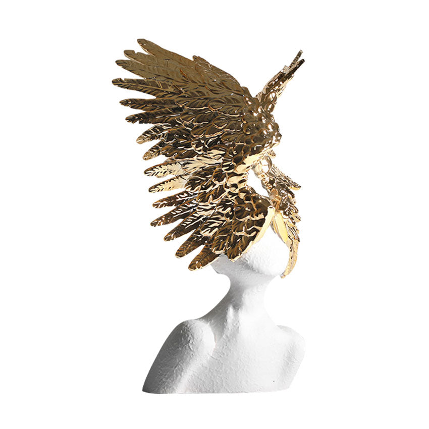 Celestial Grace – Abstract Angel Wings Resin Sculpture | 3CARATS