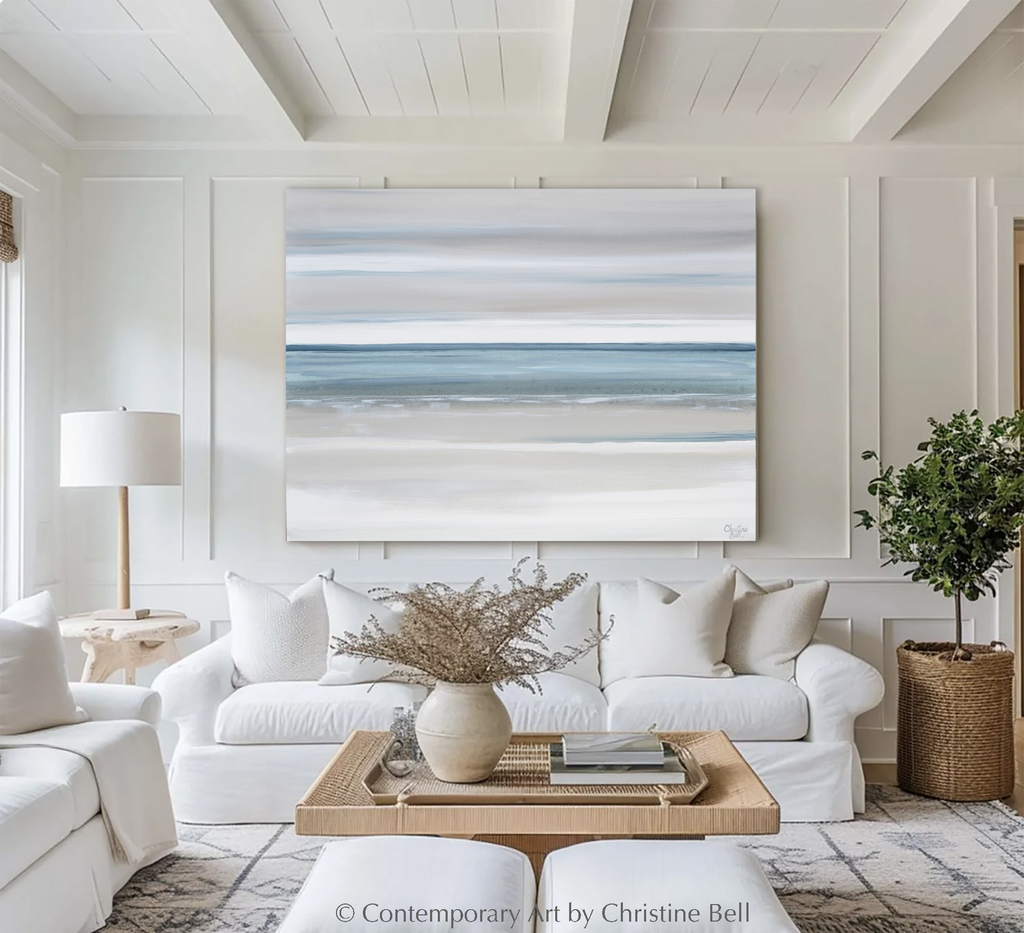 "Marine Layer II" GICLÉE PRINT, Modern Coastal Abstract Ocean Seascape Painting