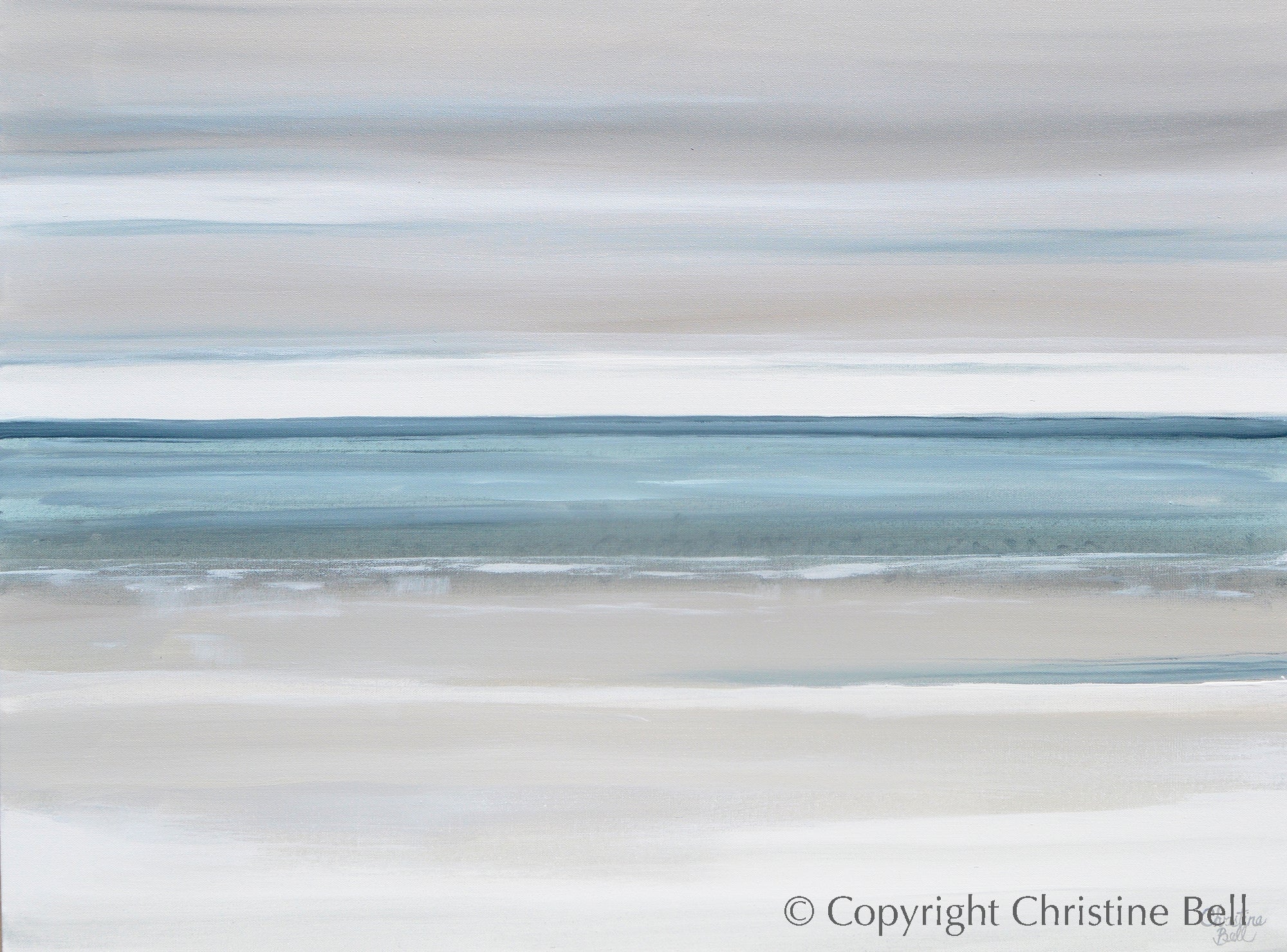 "Marine Layer II" GICLÉE PRINT, Modern Coastal Abstract Ocean Seascape Painting