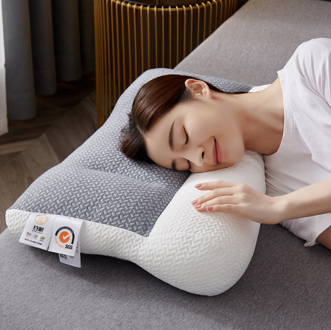 Japanese soybean fiber pillow reverse traction cervical vertebra repair pillow pillow pillow core neck protection pillow