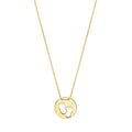 Baby Footprints Necklace in 10K Yellow Gold